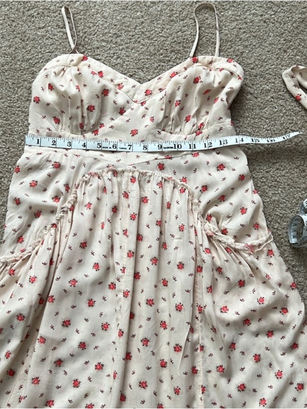 Free People Ivory Floral Eloise Jumpsuit S - Picture 4 of 8